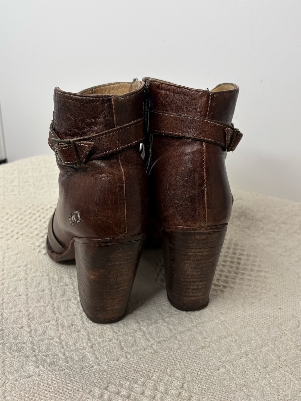 Bedstu Brown Leather Isla Ankle Boots with Buckle Detail - Picture 6 of 11